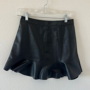 Black leather BB Dakota skirt